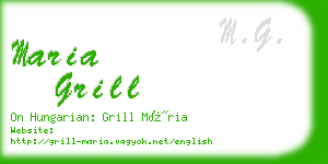 maria grill business card